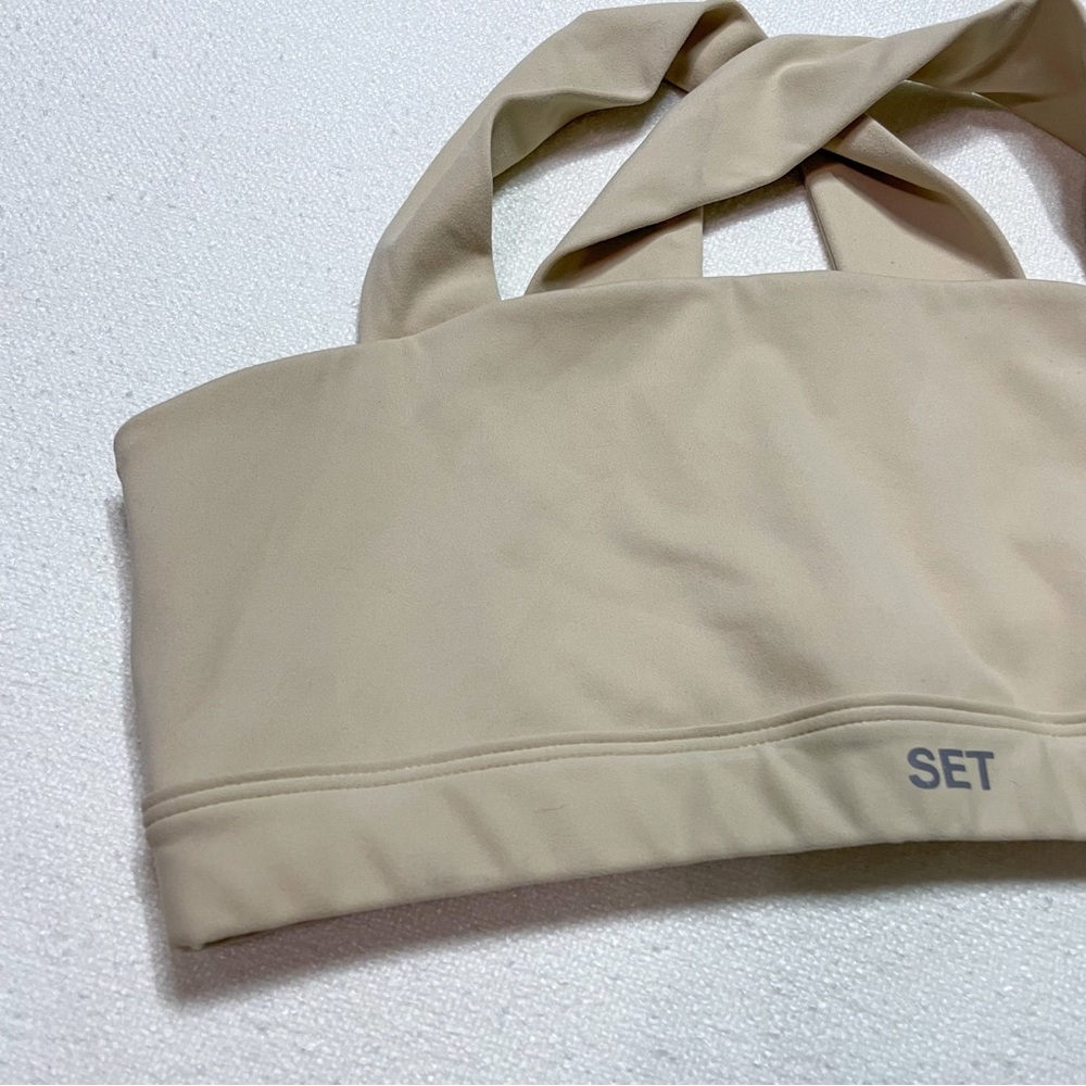 SET Active Sports Bra Size M in Cream - Picture 2 of 5